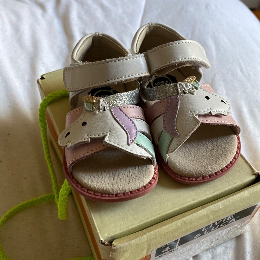NEW in box! Livie & Luca unicorn sandals